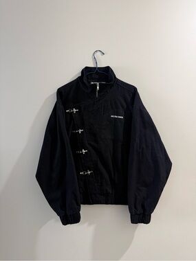 Aelfric Eden Black Asymmetrical Toggle Jacket
